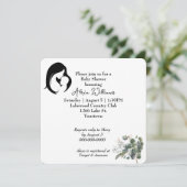 Moeder en kind op wit Baby shower Kaart (Staand voorkant)