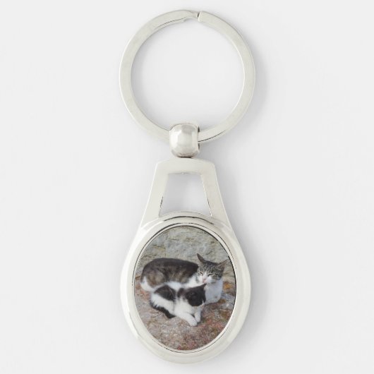 Moeder en Kind Ovaal Sleutelhanger (Voorkant)