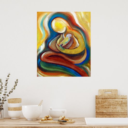 Moeder en kind poster (Keuken)