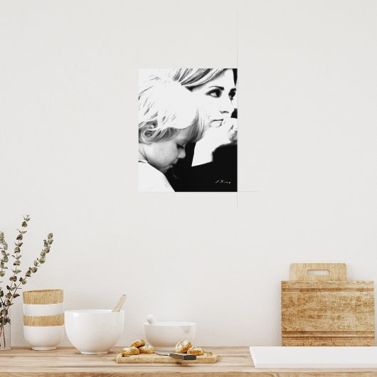 moeder en kind poster (Keuken)