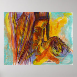 moeder en kind poster