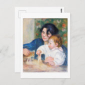 Moeder en kind, Renoir Briefkaart (Voorkant / Achterkant)