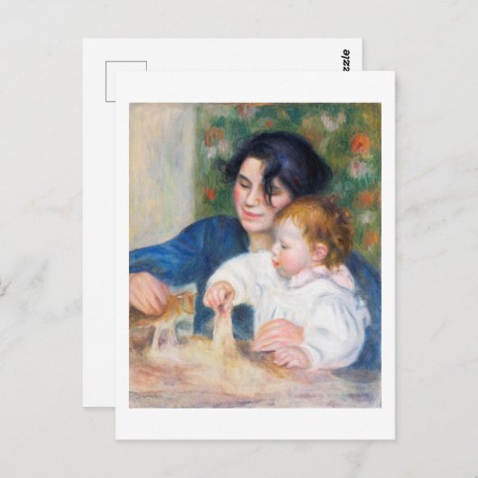 Moeder en kind, Renoir Briefkaart (Voorkant / Achterkant)