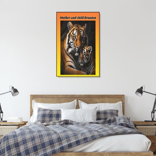 Moeder en kind Reünie Canvas Afdruk (Insitu (Slaapkamer))