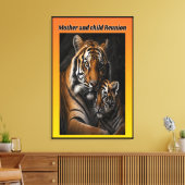 Moeder en kind Reünie Canvas Afdruk (Insitu (Woonkamer))