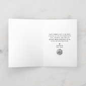  moeder en kind Roos turquoise bloemen Folie Feestdagenkaart (Binnenlaag)