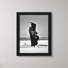 Moeder en kind Sculptuur Canvas Afdruk