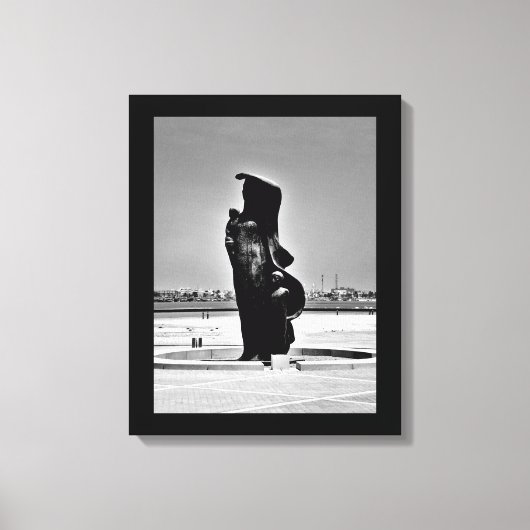 Moeder en kind Sculptuur Canvas Afdruk (Voorkant)