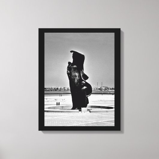 Moeder en kind Sculptuur Canvas Afdruk (Voorkant)