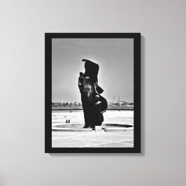 Moeder en kind Sculptuur Canvas Afdruk