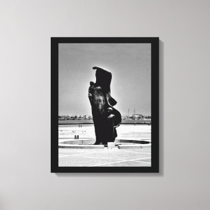 Moeder en kind Sculptuur Canvas Afdruk