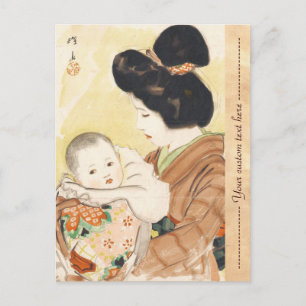 Moeder en kind Shinsui Ito japans portret kunst Briefkaart