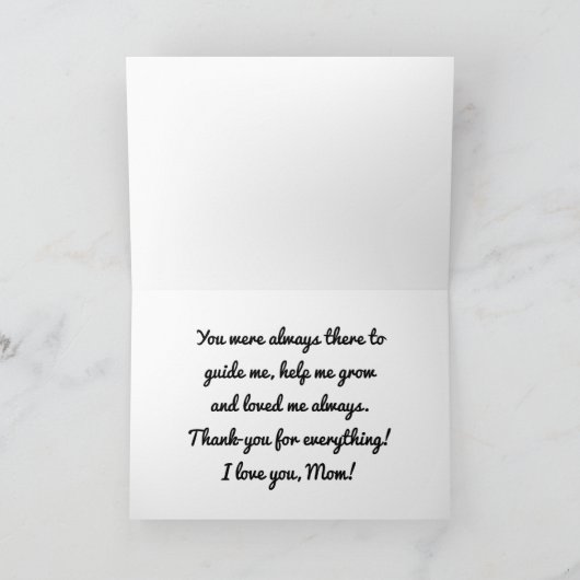 Moeder en kind silhouet kaart (Binnen)