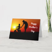 Moeder en kind silhouet kaart (Voorkant)