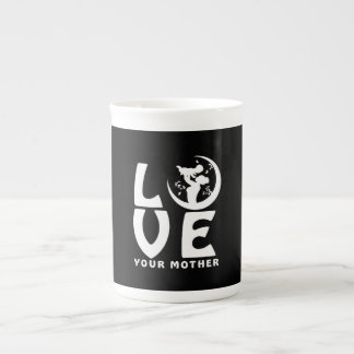 Moeder en Kind Silhouet Moederdag Cadeau Porselein Kop