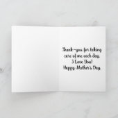 Moeder en kind silhouet vakantie Kaart (Binnen)