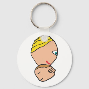 Moeder en kind sleutelhanger