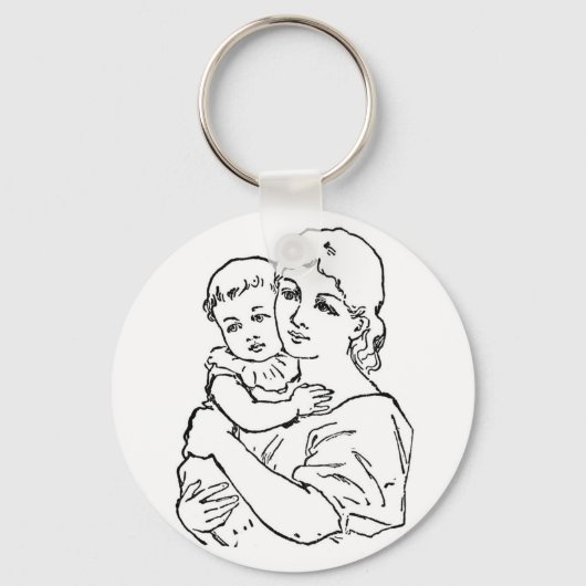 Moeder en kind sleutelhanger (Voorkant)