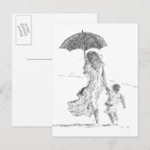 Moeder en kind Sri Lanka Briefkaart (Voorkant / Achterkant)