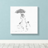 Moeder en kind Sri Lanka Canvas Afdruk (Insitu (Houten vloer))