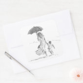 Moeder en kind Sri Lanka Vierkante Sticker (Envelop)