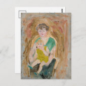 Moeder en kind | Tadeusz Makowski Briefkaart (Voorkant / Achterkant)