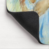 Moeder en kind tegen een groene achtergrond muismat (Hoek)