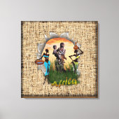 Moeder en kind van Afrika Canvas Afdruk (Voorkant)