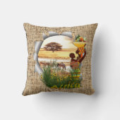 Moeder en kind van Afrika Kussen (Achterkant)