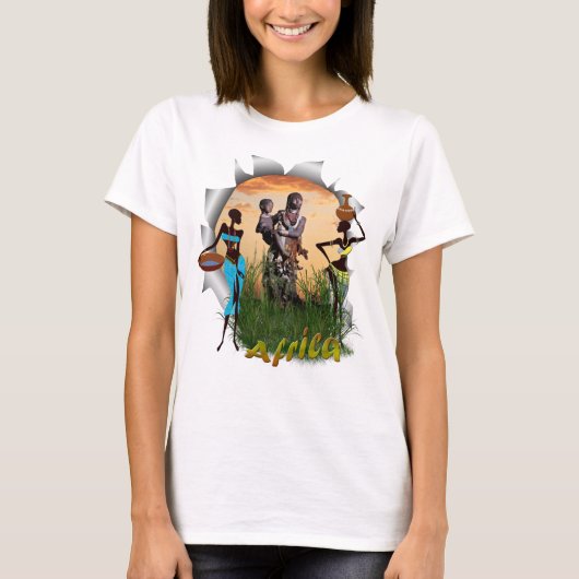 Moeder en kind van Afrika T-shirt (Voorkant)
