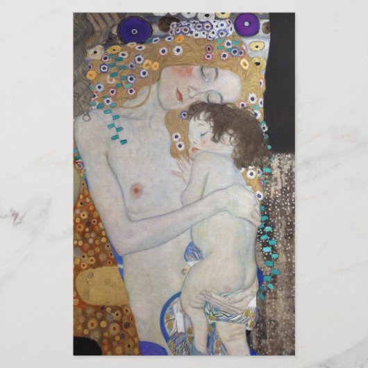 Moeder en kind van Gustav Klimt Flyer (Voorkant)
