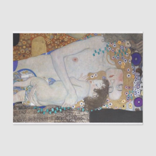 Moeder en Kind van Gustav Klimt Tissuepapier (Voorkant)