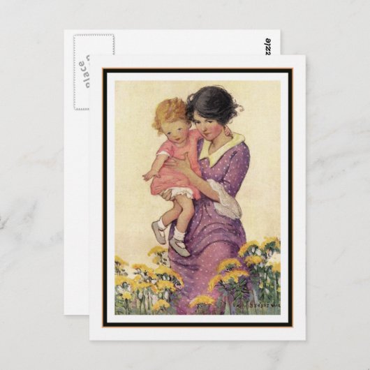  moeder en kind van Jessie Willcox Smith Briefkaart (Voorkant / Achterkant)