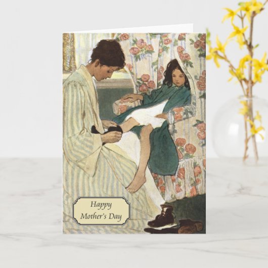  moeder en kind van Jessie Willcox Smith Kaart (Gele Bloem)