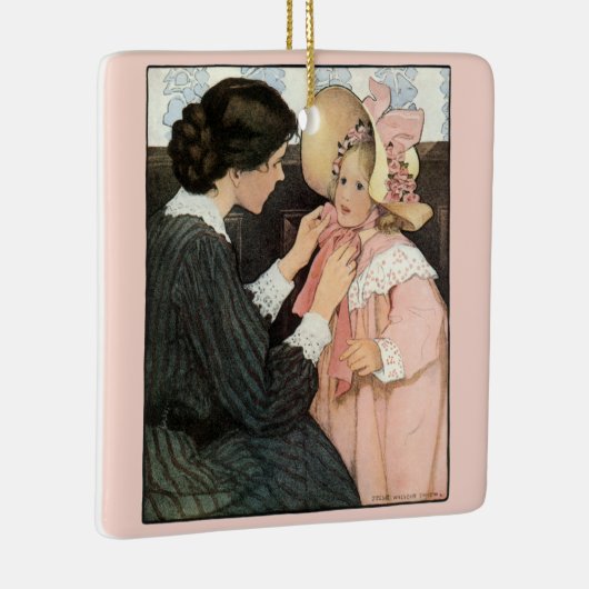 moeder en kind van Jessie Willcox Smith Keramisch Ornament (Rechts)