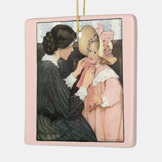  moeder en kind van Jessie Willcox Smith Keramisch Ornament (Links)
