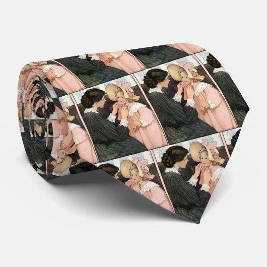 moeder en kind van Jessie Willcox Smith Stropdas (Opgerold)