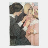 moeder en kind van Jessie Willcox Smith Theedoek (Verticaal)