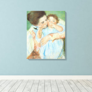 Moeder en Kind van Mary Cassatt, Vintage Fine Art Canvas Afdruk