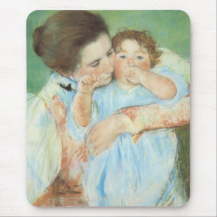 Moeder en Kind van Mary Cassatt, Vintage Fine Art Muismat