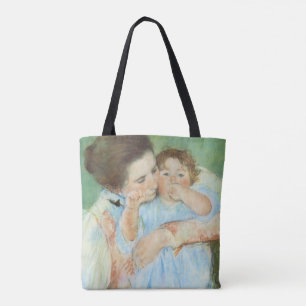 Moeder en Kind van Mary Cassatt, Vintage Fine Art Tote Bag