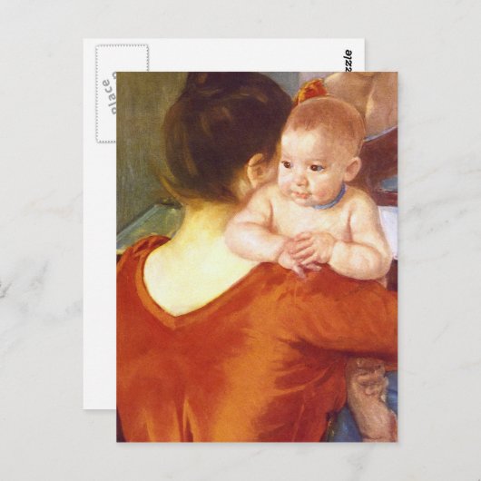 Moeder en kind van Pierre Renoir Briefkaart (Voorkant / Achterkant)