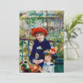 Moeder en kind van Renoir Feestdagenkaart (Staand voorkant)