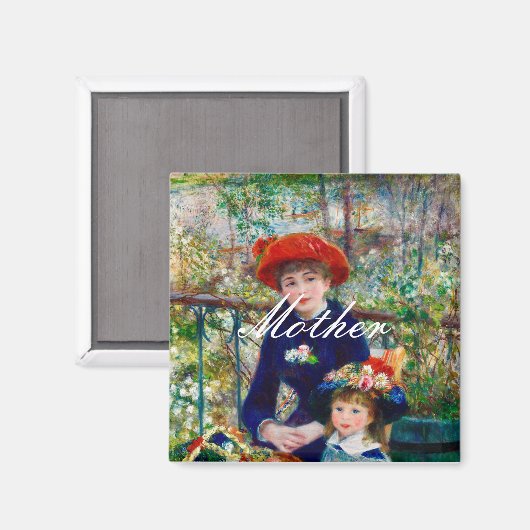 Moeder en kind van Renoir Magneet (Voorkant / Achterkant)
