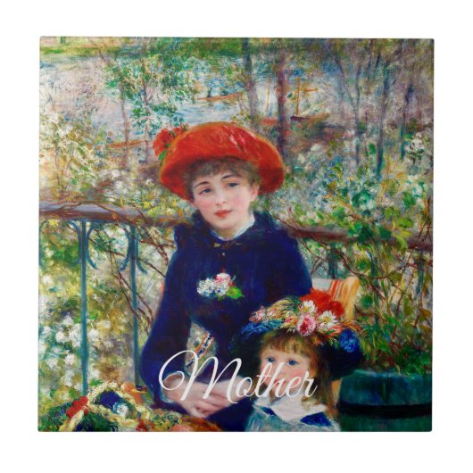 Moeder en Kind van Renoir Tegeltje (Voorkant)