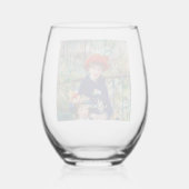 Moeder en kind van Renoir Wijnglas Zonder Voet (Achterkant)
