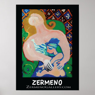 "Moeder en kind" van Zermeno Poster
