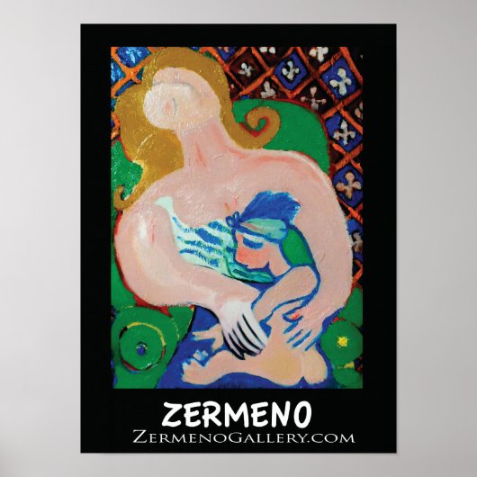 "Moeder en kind" van Zermeno Poster (Voorkant)