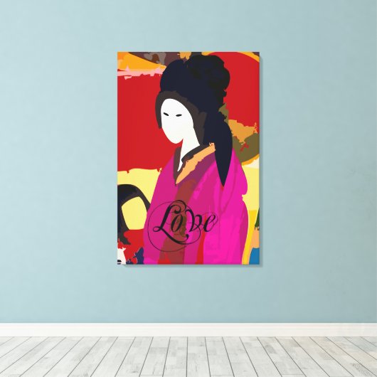 Moeder en Kind Verpakt Canvas (Insitu (Houten vloer))