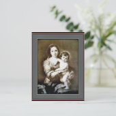 Moeder en kind, Vintage Briefkaart (Staand voorkant)